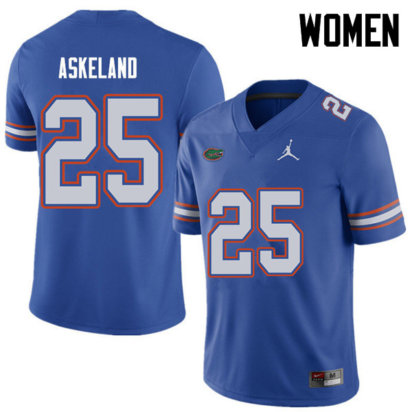 Jordan Brand Women #25 Erik Askeland Florida Gators College Football Jerseys Sale-Royal - Click Image to Close